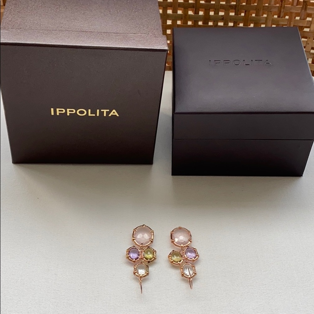 Ippolita Rock Candy Rose Gold Cascade Earrings - Picture 4 of 4